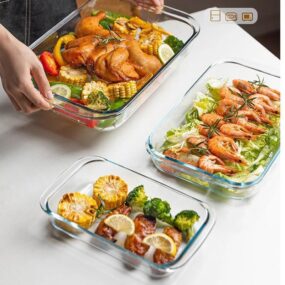Factory price glass ovenware oven baking dish