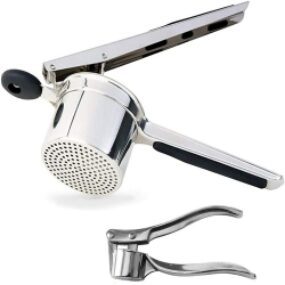 Potato Ricer and Masher,Fruit Press with Soft Grip Handle 100% Stainless Steel
