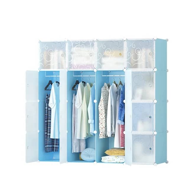 Bedroom simple furniture cabinet design plastic wardrobe