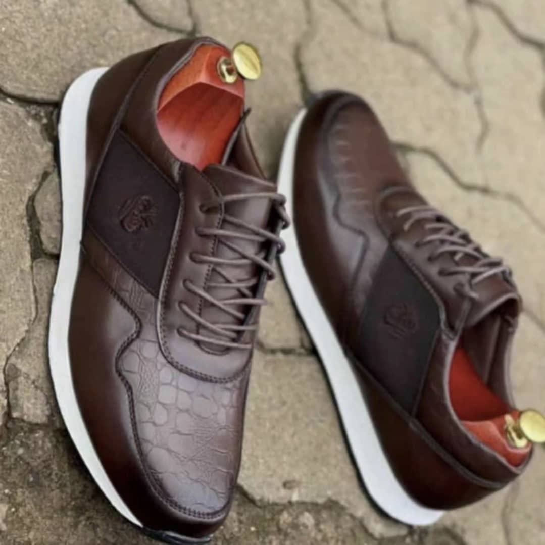 LEATHER BROWN SNEAKERS