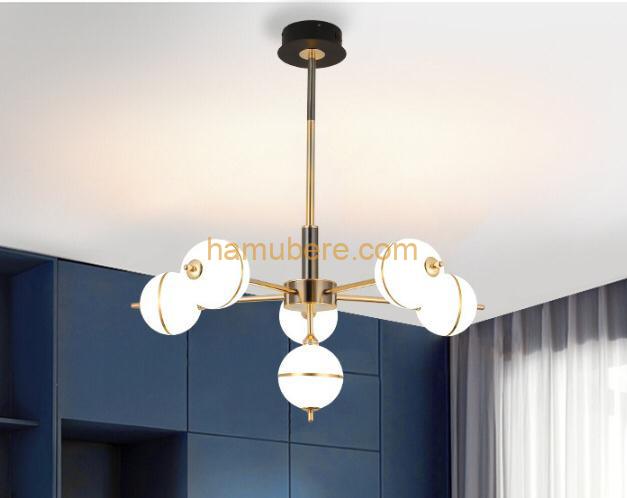 Modern Lustre LED Ceiling Chandeliers Living Room Bedroom Adjustable Ball Glass Hanging Lamp Dining Room Decor Lighting Fixtures Chandeliers