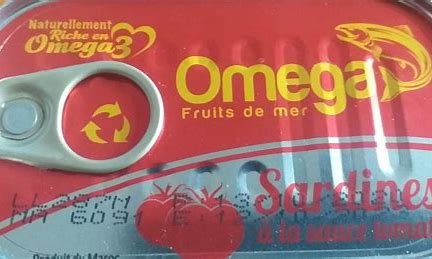 Sardine-Omega Fruits De Mer 125gm X50tin
