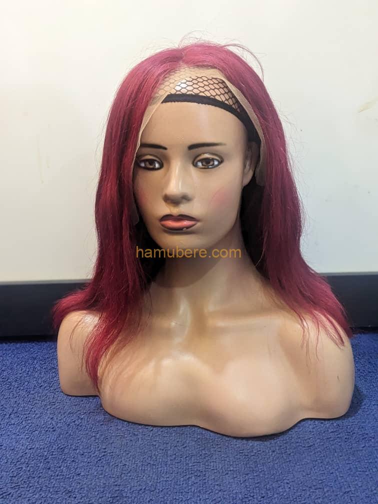 Wendyhair Red Lace Front Human Hair Wig Straight Long Hair