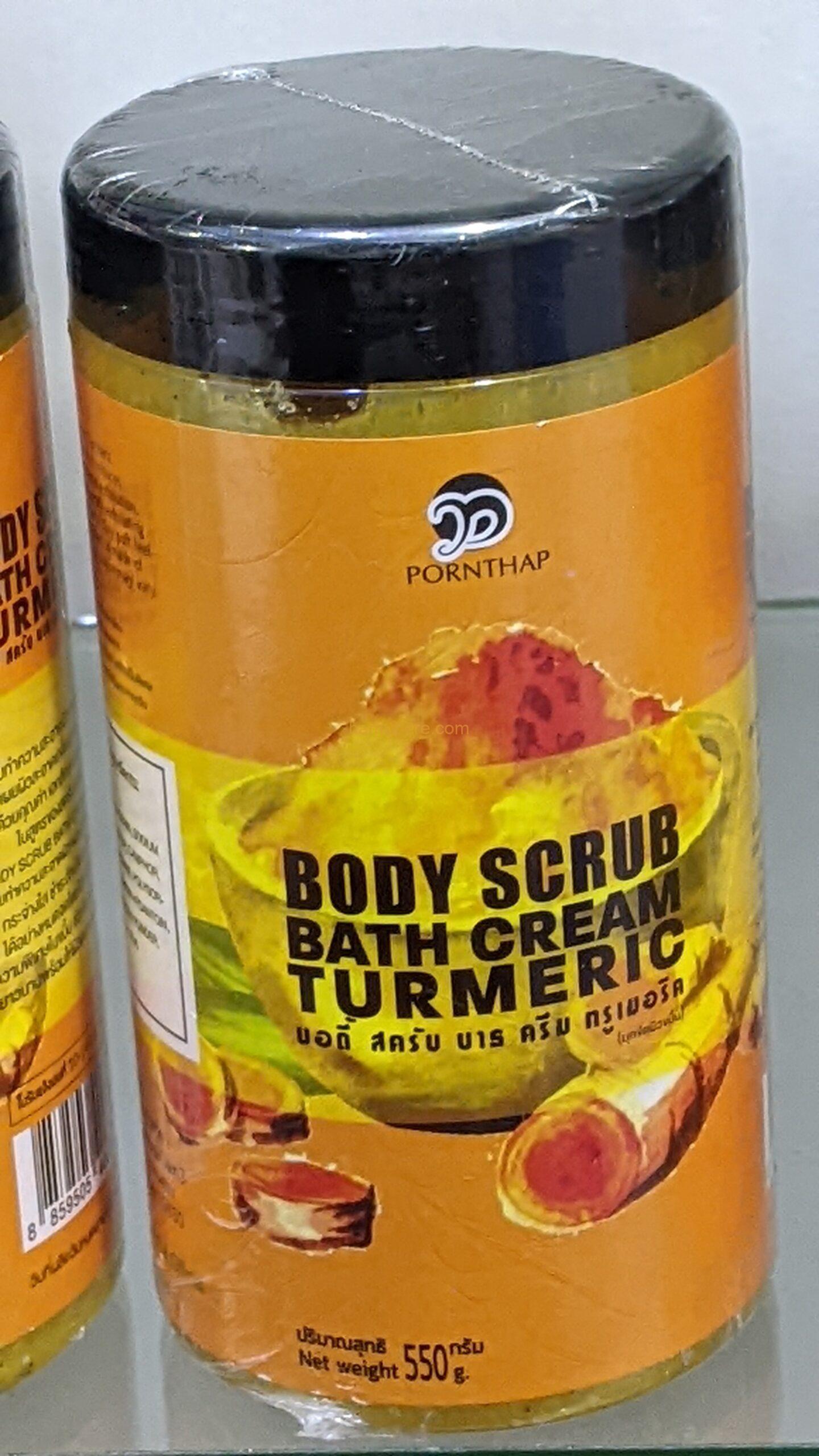 PornThap Premium Organic Body Scrub Bath Cream TURMERIC Formula (1.35LB) 550 g. PEARL BODY SCRUB mixed Dead Sea Salt & Nutrients INCLUDES, Fast Results First Use Exfoliating, Help for All Skin Problem Brand	HULX Item form	Cream Skin type	All Product benef