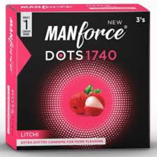 Man Force Dotted Condoms 3pcs