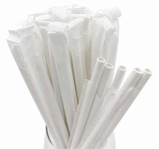 Paper Straw 6mmx260mm 50x100packs