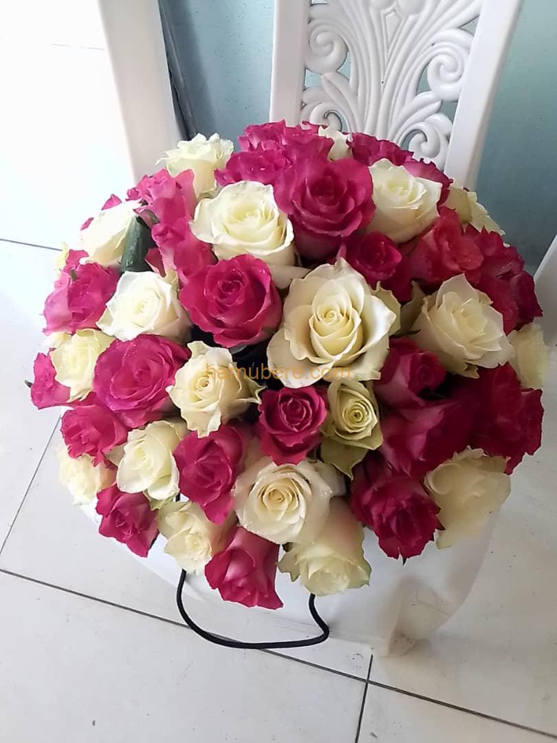 white roses bouquets