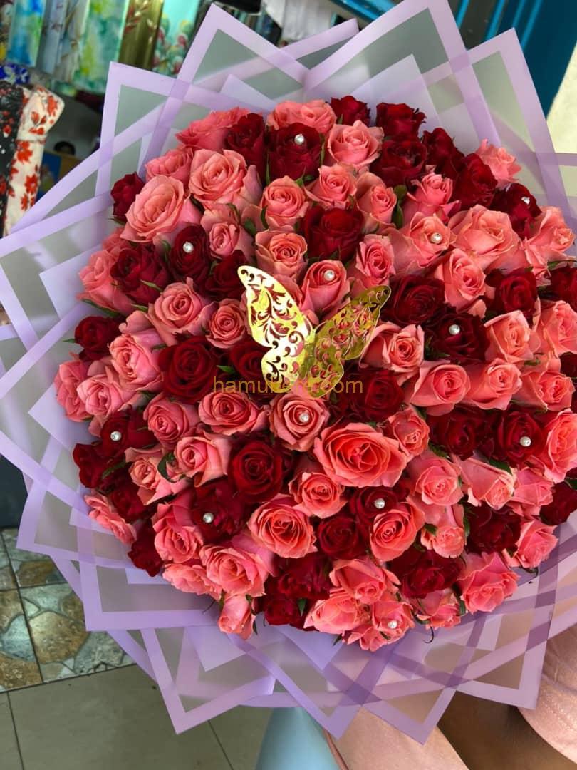 red & celebration bouquets