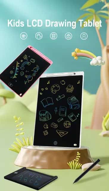 1pc Lcd Writing Tablet Single Color Screen Doodle Board, Children Painting Board, 10-inch Electronic Graphics Tablet Gift, For Education, Learning And Travel!