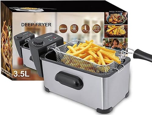 XEOLEO Electric Deep Fryer French Fries Maker Stainless Steel Machine Chicken Wings/Drumsticks Home Kitchen Food Processor