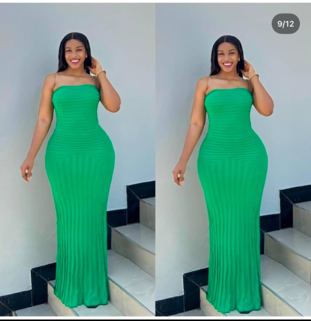 Summer Glow Pleated Tube Dress