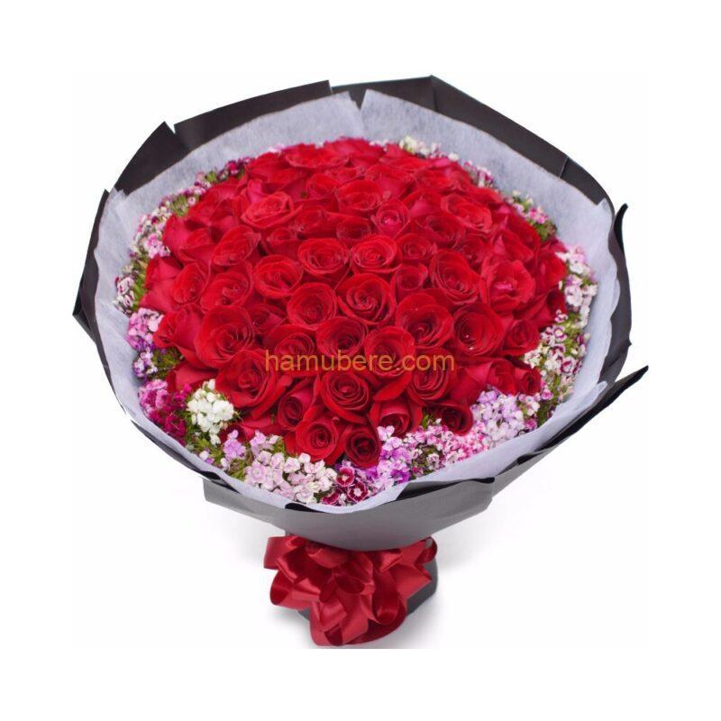 Eternal Crimson Devotion Bouquet