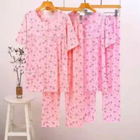 Hosiery Ladies Night Dress Half Sleeve