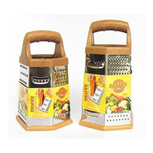 Grater 6 Sides Cheese Slicer Vegetable Stainless Steel Grater Multiple Use Filamentous Grater Small and Large Slice