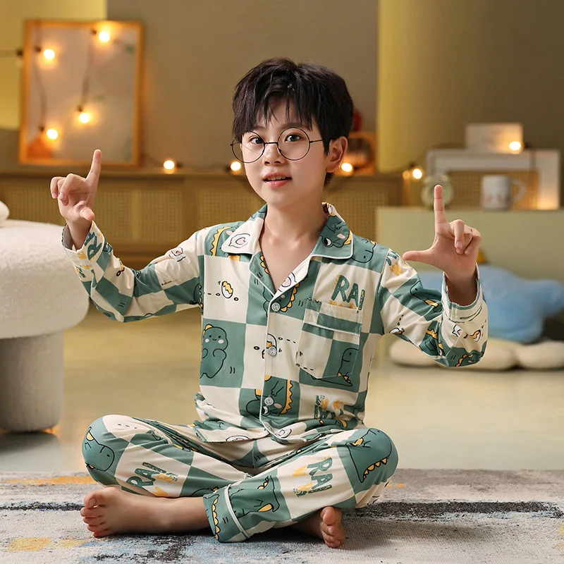 long sleeve children’s pajamas spring