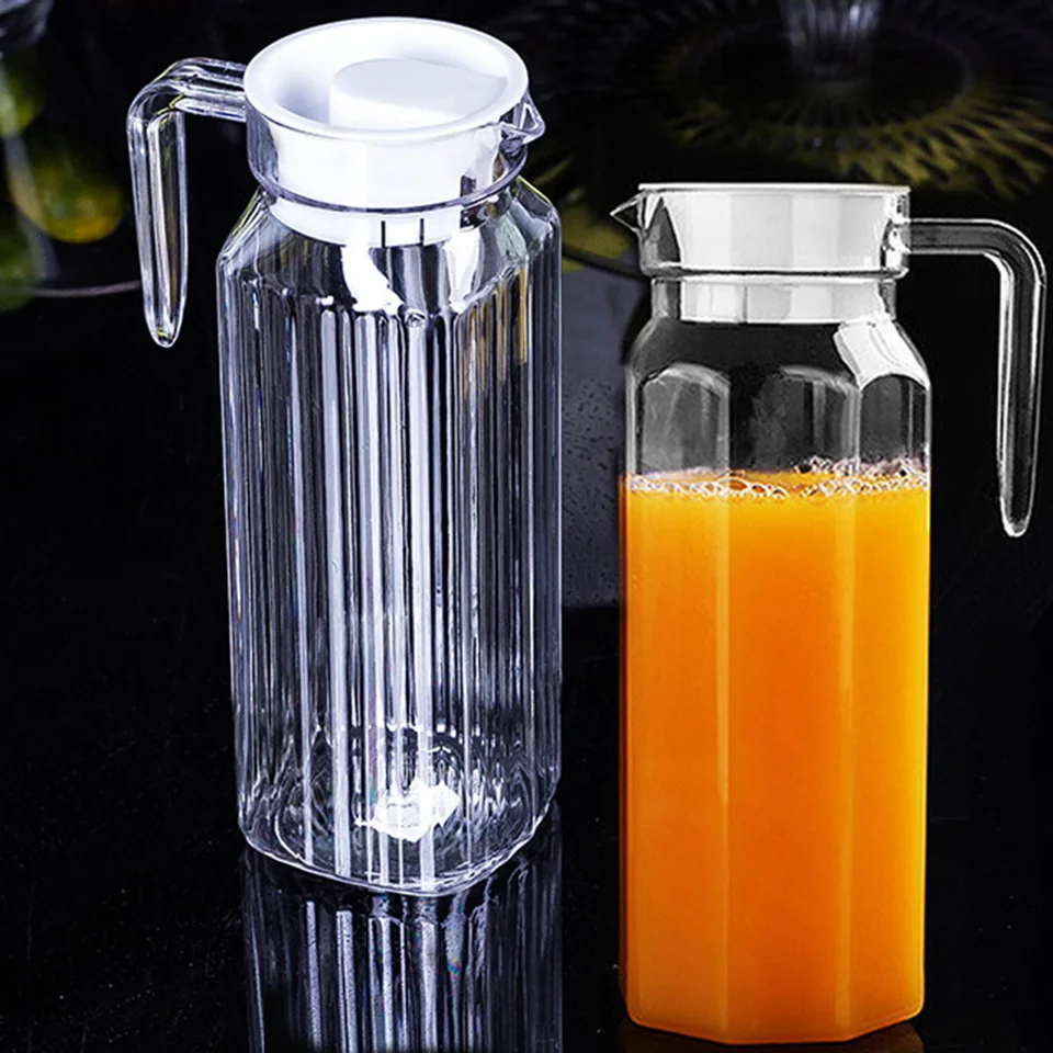 PC Transparent Water Bottle Edible Juice Bottle Plastic Anti-Fall Juice Water Jug Ice Tea Pot With Lid Water Jug Home Drinkware