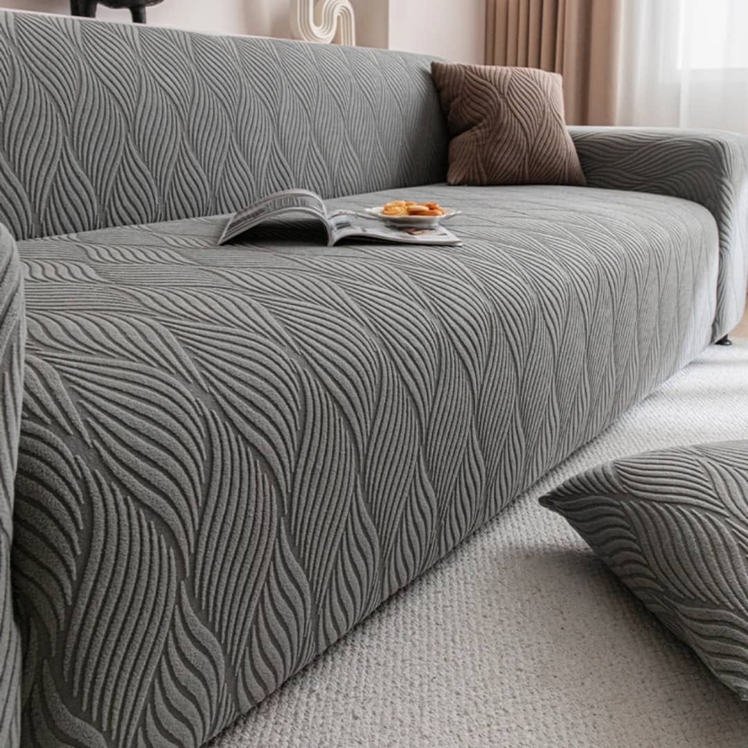 Jacquard Stretch Chesterfield Sofa Cover, 1 2 3 Seater Sofa Cover With Armrests For Living Room, Non-Slip, Soft, Protector For Curved Furniture And Sofas