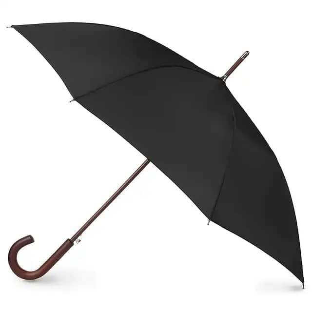 Classic Executive Auto-Open Wooden Stick Umbrella