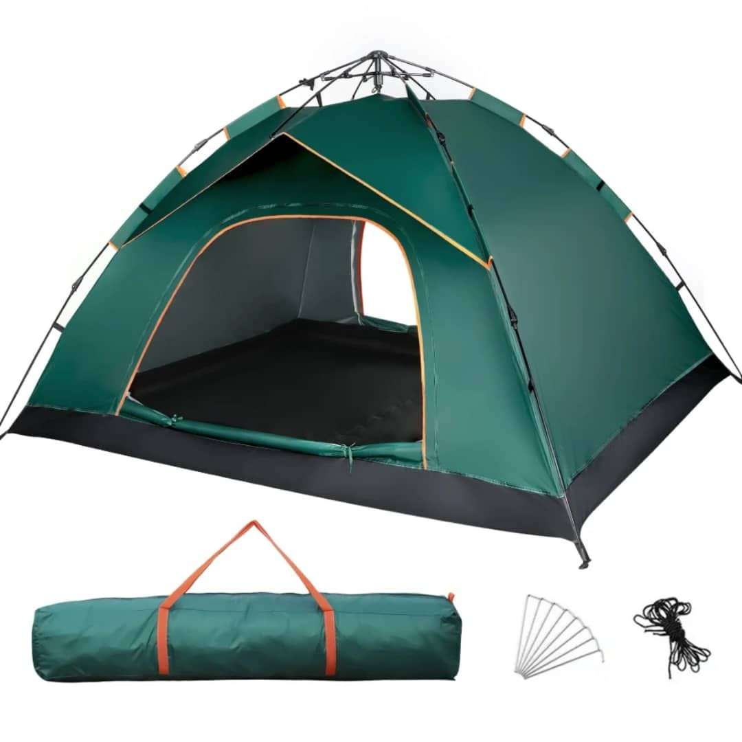 Automatic Instant Pop-Up Dome Camping Tent (Heavy-Duty Carry Bag, Ground Pegs, and Wind Ropes)