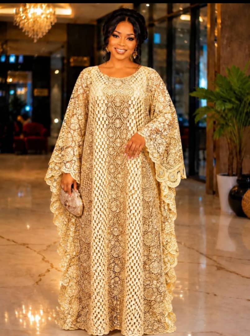 Gold Corded Lace Boubou Gown