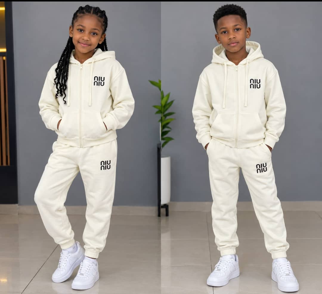 Miu Miu Fleece Zip-Up Hoodie and Joggers Tracksuit Set